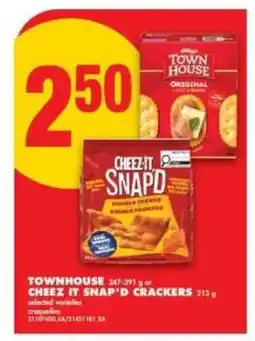No Frills TOWNHOUSE or CHEEZ IT SNAP'D CRACKERS offer