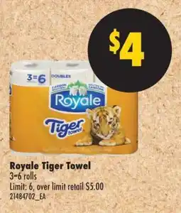 No Frills Royale Tiger Towel offer