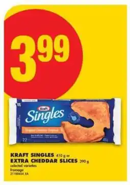No Frills KRAFT Singles or Extra Cheddar Slices offer