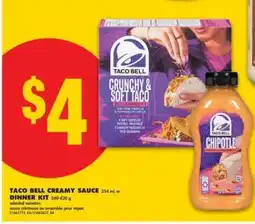 No Frills Taco Bell Creamy Sauce Dinner Kit offer