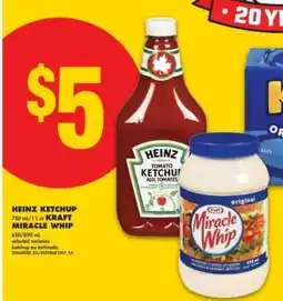 No Frills HEINZ KETCHUP nebo KRAFT MIRACLE WHIP offer
