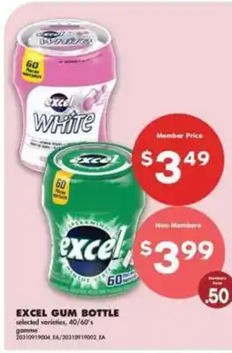 No Frills EXCEL GUM BOTTLE offer