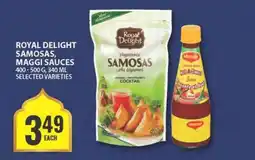 Food Basics Royal Delight Samosas, Maggi Sauces offer