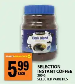 Food Basics SELECTION INSTANT COFFEE offer