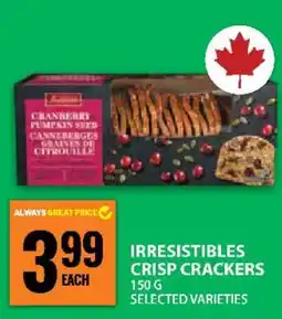 Food Basics IRRESISTIBLES CRISP CRACKERS offer