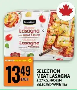 Food Basics SELECTION MEAT LASAGNA offer