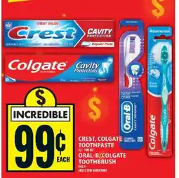 Food Basics Crest, Colgate Toothpaste, Oral-B, Colgate Toothbrush offer