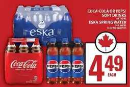 Food Basics Coca-Cola or Pepsi Soft Drinks, Eska Spring Water offer