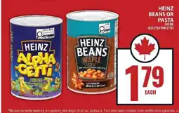 Food Basics Heinz Beans or Pasta offer