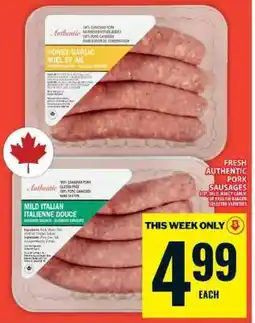 Food Basics FRESH AUTHENTIC PORK SAUSAGES offer
