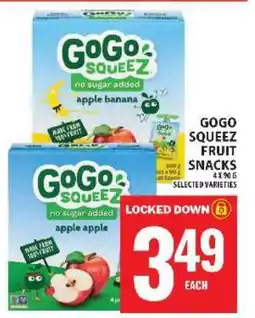 Food Basics GoGo squeeZ Fruit Snacks offer