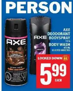 Food Basics Axe Deodorant Bodyspray / Body Wash offer