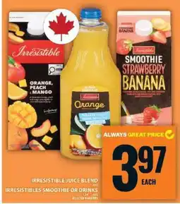 Food Basics Irresistible Juice Blend or Smoothie offer
