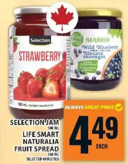Food Basics Selection Jam / Life Smart Naturalia Fruit Spread offer