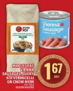 Food Basics Maple Leaf Vienna Sausages, Lucky Koi Vermicelli or Chow Mein offer