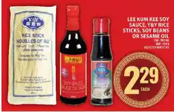 Food Basics Lee Kum Kee Soy Sauce, Y&Y Rice Sticks, Soy Beans or Sesame Oil offer