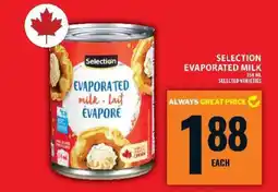 Food Basics SELECTION EVAPORATED MILK offer
