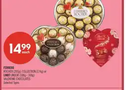 Shoppers Drug Mart FERRERO ROCHER (200g), COLLECTION (174g) or LINDT LINDOR (108g - 168g) VALENTINE CHOCOLATES offer