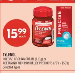Shoppers Drug Mart TYLENOL PRECISE COOLING CREAM (113g) or ACETAMINOPHEN PAIN RELIEF PRODUCTS (72's - 150's) offer