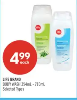 Shoppers Drug Mart LIFE BRAND BODY WASH offer
