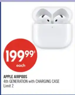 Shoppers Drug Mart APPLE AIRPODS 4th GENERATION with CHARGING CASE offer