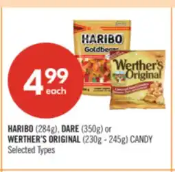 Shoppers Drug Mart HARIBO (284g), DARE (350g) or WERTHER'S ORIGINAL (230g - 245g) CANDY offer