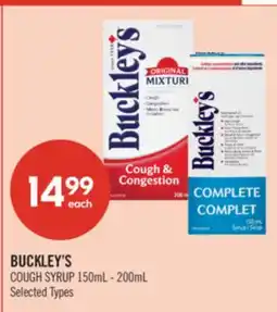 Shoppers Drug Mart BUCKLEY'S COUGH SYRUP offer