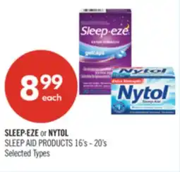 Shoppers Drug Mart SLEEP-EZE or NYTOL SLEEP AID PRODUCTS offer
