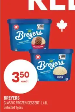 Shoppers Drug Mart BREYERS CLASSIC FROZEN DESSERT offer