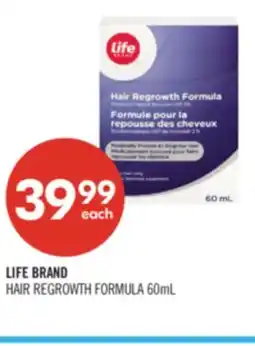 Shoppers Drug Mart LIFE BRAND HAIR REGROWTH FORMULA offer