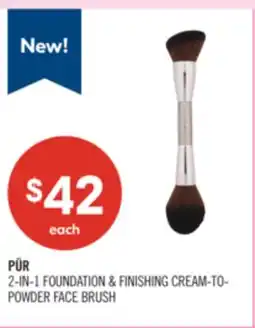 Shoppers Drug Mart PÜR 2-IN-1 FOUNDATION & FINISHING CREAM-TO-POWDER FACE BRUSH offer