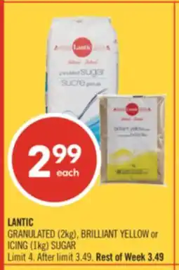 Shoppers Drug Mart LANTIC GRANULATED (2kg), BRILLIANT YELLOW or ICING (1kg) SUGAR offer