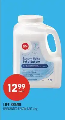 Shoppers Drug Mart LIFE BRAND UNSCENTED EPSOM SALT offer