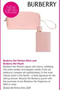 Shoppers Drug Mart Burberry Her Parfum 50mL and Burberry Her Pouch offer
