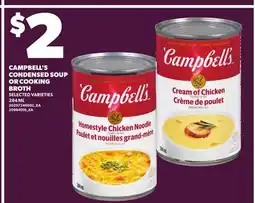 Independent City Market CAMPBELL'S CONDENSED SOUP OR COOKING BROTH offer