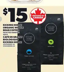 Independent City Market KICKING HORSE ORGANIC WHOLE BEAN COFFEE offer