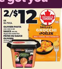 Independent City Market OLIVIERI PASTA 250-35 G OR SAUCE 300 ML offer
