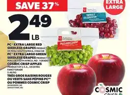 Independent City Market PC EXTRA LARGE RED SEEDLESS GRAPES OR PC EXTRA LARGE GREEN SEEDLESS GRAPES OR COSMIC CRISP APPLES offer