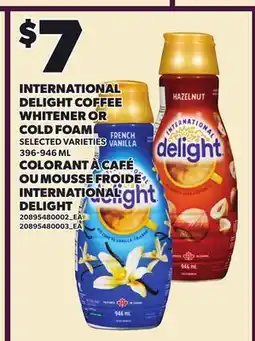 Independent City Market INTERNATIONAL DELIGHT COFFEE WHITENER OR COLD FOAM offer