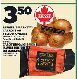 Independent City Market FARMER'S MARKET CARROTS OR YELLOW ONIONS 3 LB BAG offer