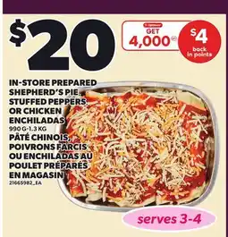 Independent City Market IN-STORE PREPARED SHEPHERD'S PIE STUFFED PEPPERS OR CHICKEN ENCHILADAS 990 G-1.3 KG offer