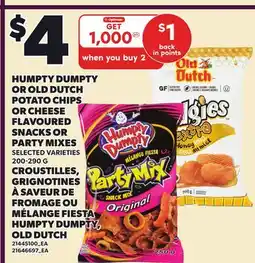 Independent City Market HUMPTY DUMPTY OR OLD DUTCH POTATO CHIPS OR CHEESE FLAVOURED SNACKS OR PARTY MIXES offer