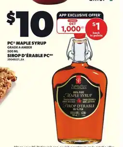 Independent City Market PC MAPLE SYRUP offer