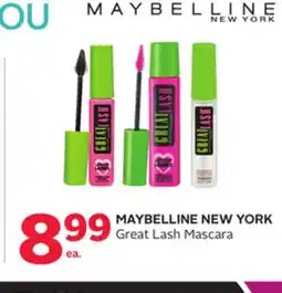Rexall MAYBELLINE NEW YORK Great Lash Mascara offer