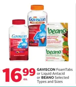 Rexall GAVISCON FoamTabs or Liquid Antacid or BEANO offer
