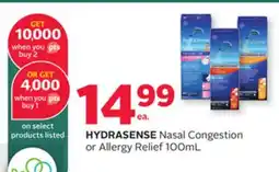 Rexall HYDRASENSE Nasal Congestion or Allergy Relief offer