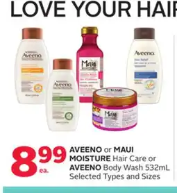Rexall AVEENO or MAUI MOISTURE Hair Care or AVEENO Body Wash offer
