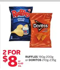 Rexall RUFFLES 190g-200g or DORITOS 210g-235g offer