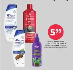 Rexall HEAD & SHOULDERS 325mL-370mL, OLD SPICE 400mL or AUSSIE Kids Hair Care offer