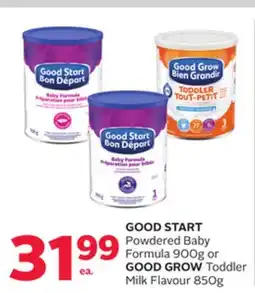Rexall GOOD START Powdered Baby Formula 900g or GOOD GROW Toddler Milk Flavour 850g offer